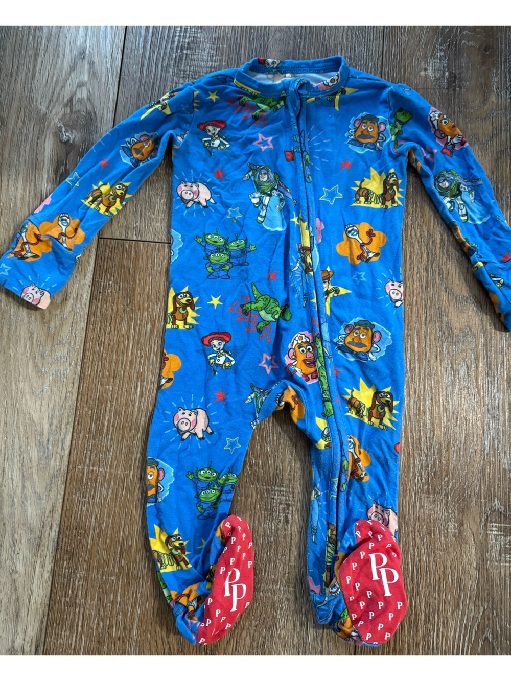 Posh Peanut Blue viscose bamboo Disney Toy Story  Kids Pajamas super soft 0-3